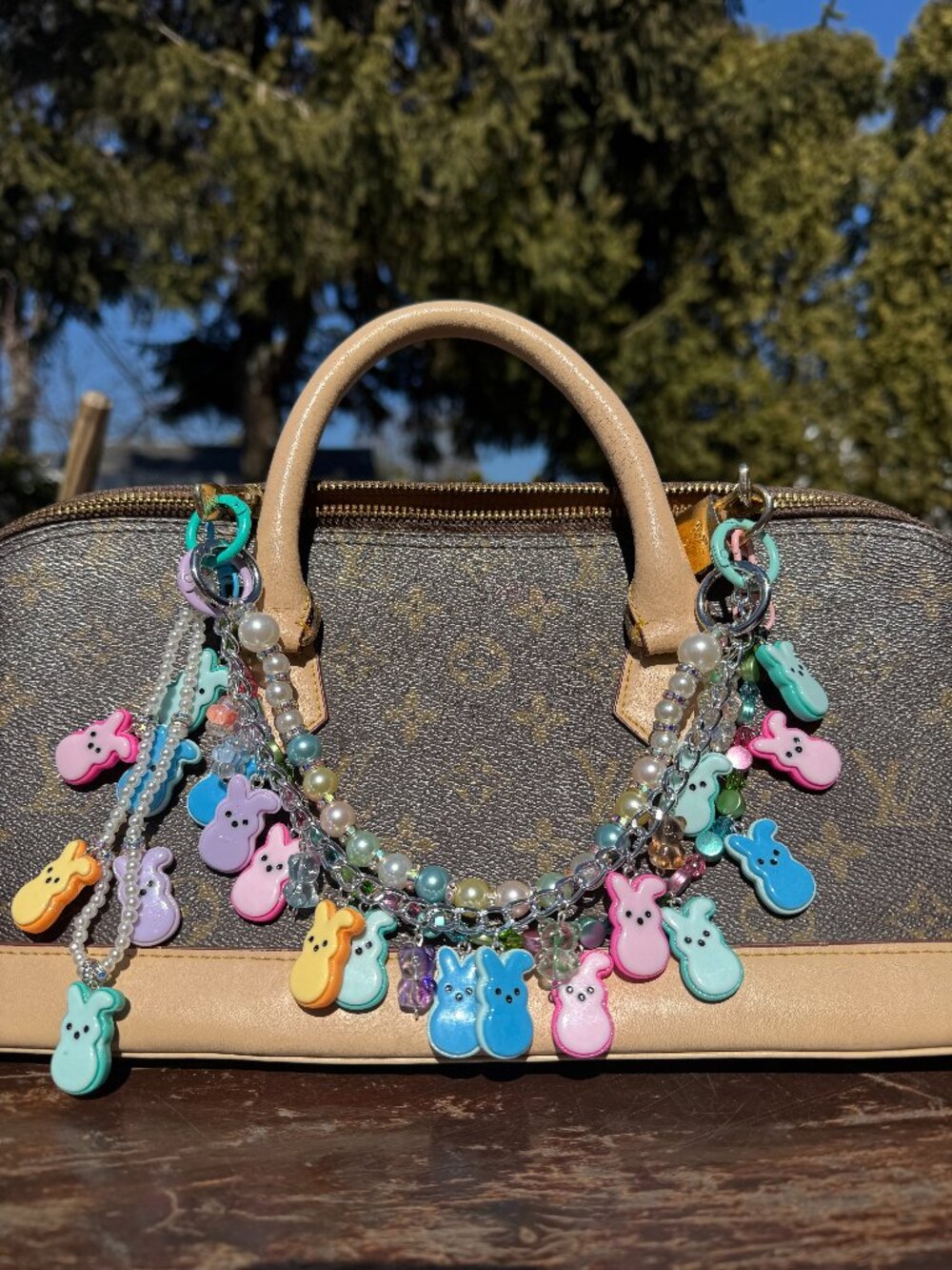 Mini Pearl Bunny Bag Charm